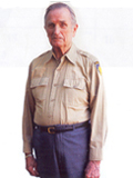 Gen. Roberts in shirt he wore on D-Day.